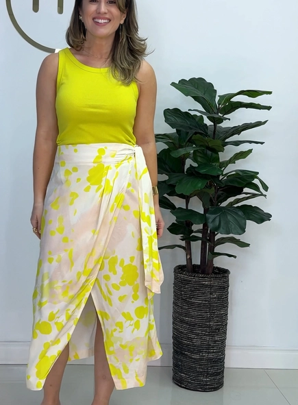 regata canelada animale jeans franzido lateral