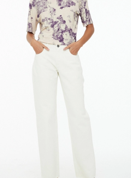 calça sarja low rise reta animale jeans