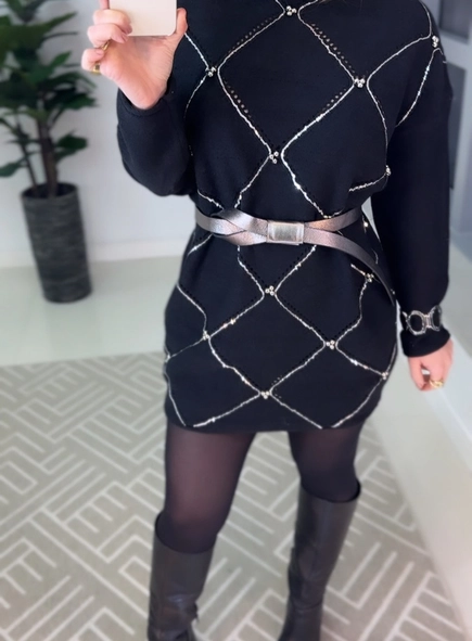 maxi tricot bordado paetê