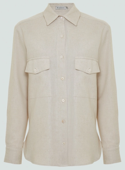 camisa dudalina linho bolsos