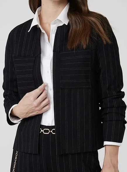 casaqueto dudalina malha risca de giz