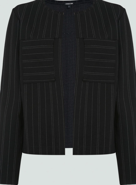 casaqueto dudalina malha risca de giz