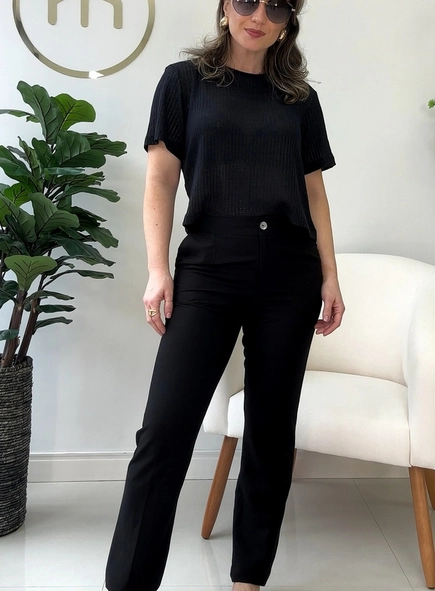 calça reta viscolinho bless borda barroca