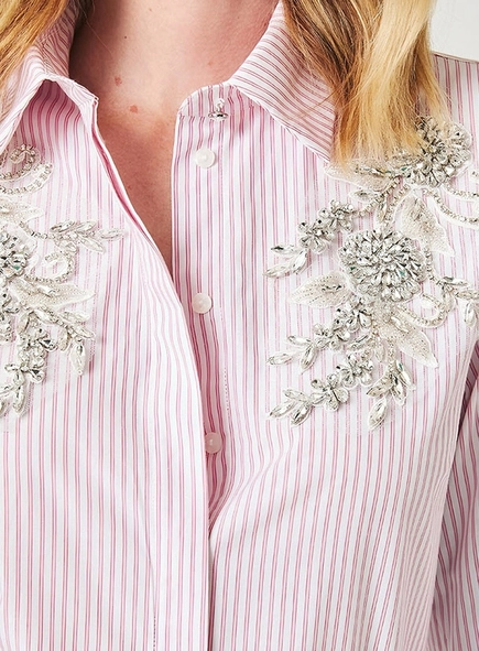 camisa dudalina ml slim bordada