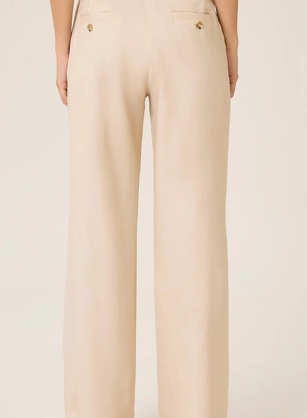 calça dudalina alfaiataria linho