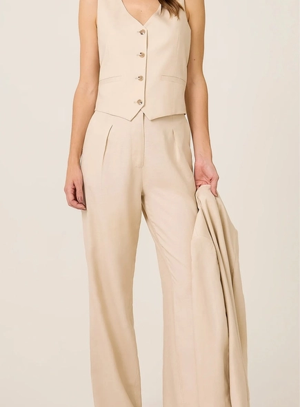 calça dudalina alfaiataria linho