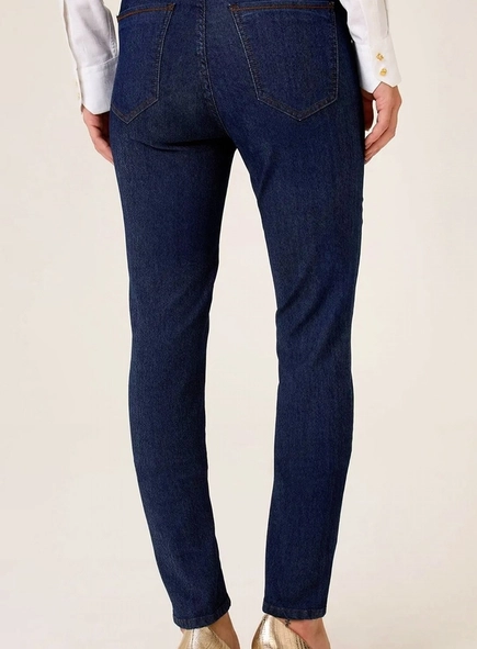 calça jeans dudalina cigarrete pesponto