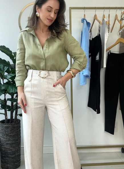 camisa capri linho100%