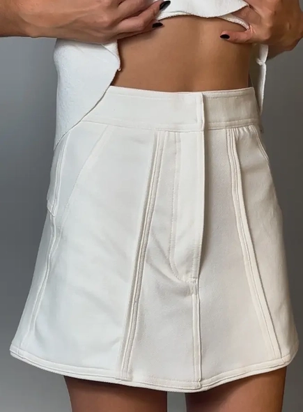 mini saia open malha alfaiataria