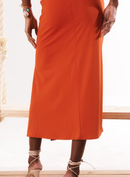 saia midi open malha piercing