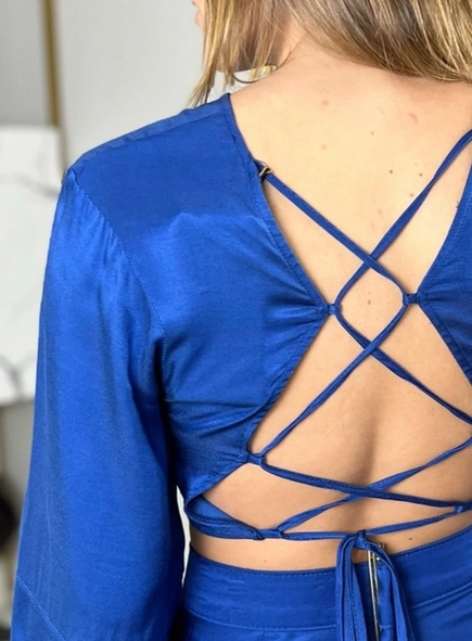 blusa forum meia manga cetim