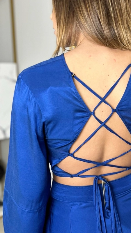 blusa forum meia manga cetim