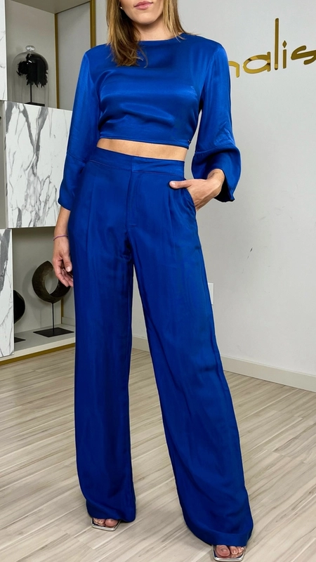 blusa forum meia manga cetim