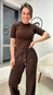 Calça sport chic wideleg malha crepe