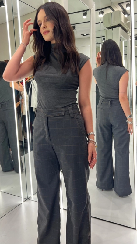 Blusa malha soft gola chic