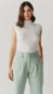 Blusa malha soft gola chic