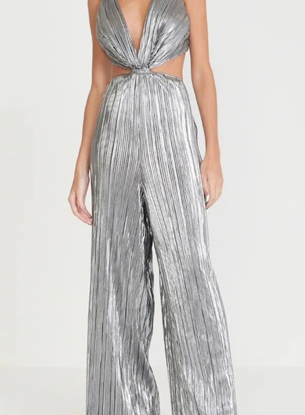 macacão plissado metalizado forum