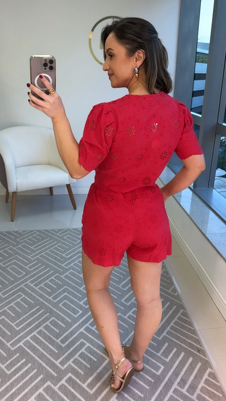 Conj. shorts e camisa laise