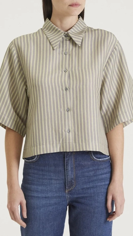 camisa linho forum estampa listrada