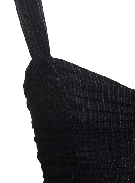 vestido midi forum tule listrado