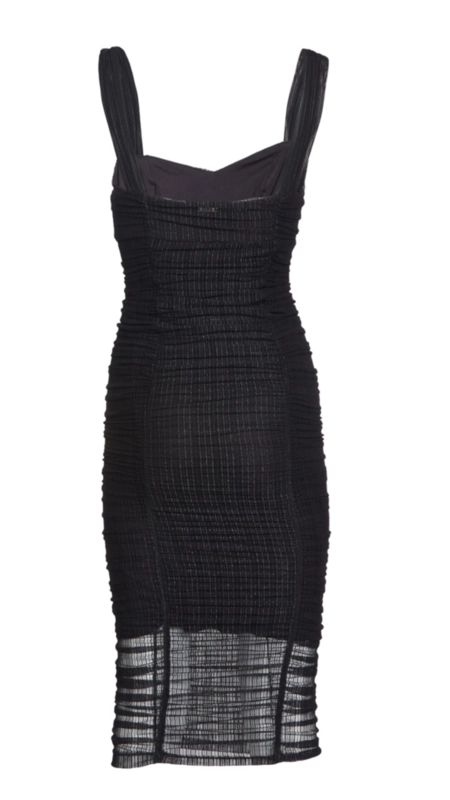 vestido midi forum tule listrado