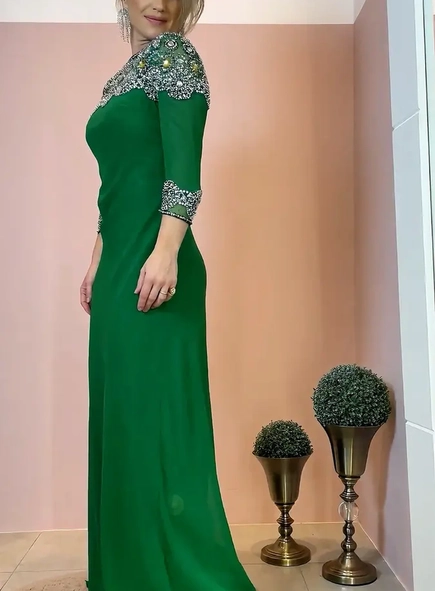 vestido longo busto bordado