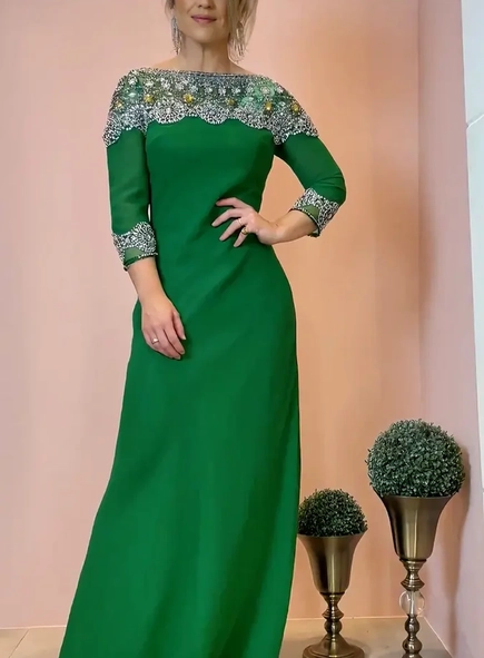 vestido longo busto bordado