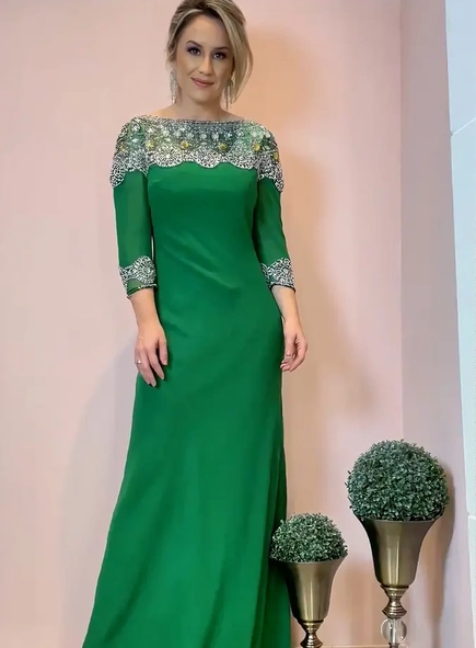 vestido longo busto bordado