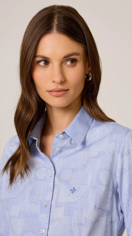 camisa dudalina ml slim estampa paisley maq