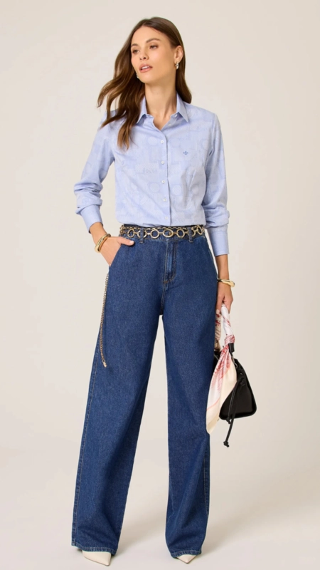 camisa dudalina ml slim estampa paisley maq