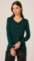 cardigan tricot dudalina botão joia