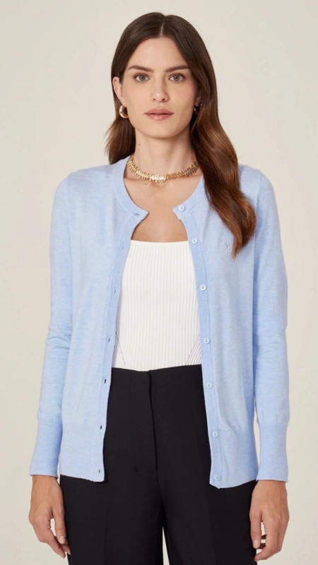 cardigan tricot dudalina básico