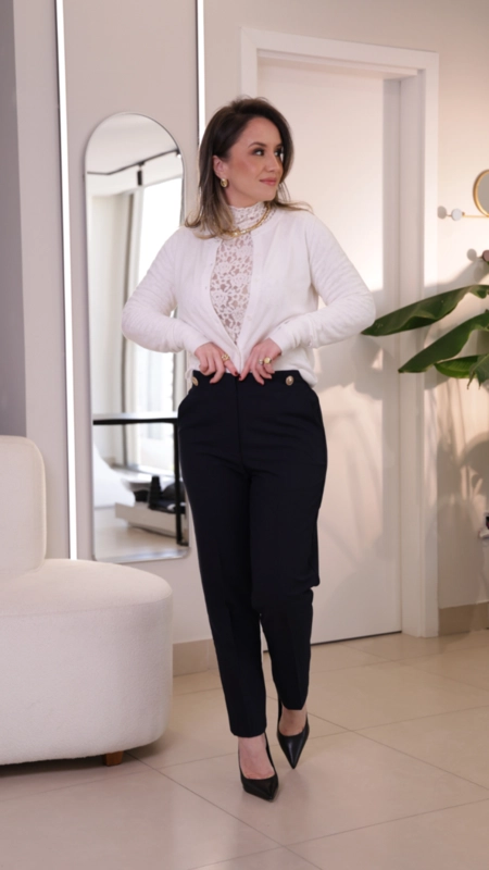 cardigan tricot dudalina básico