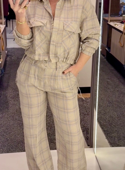 jaqueta dudalina xadrez line blend