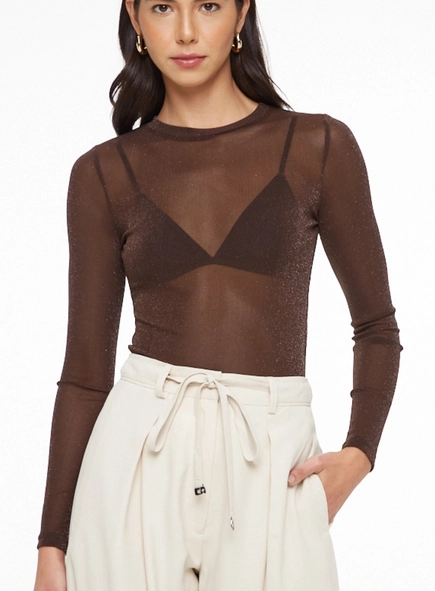 blusa tule animale jeans brilho cropped