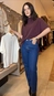 camiseta animale jeans cristal over gola alta