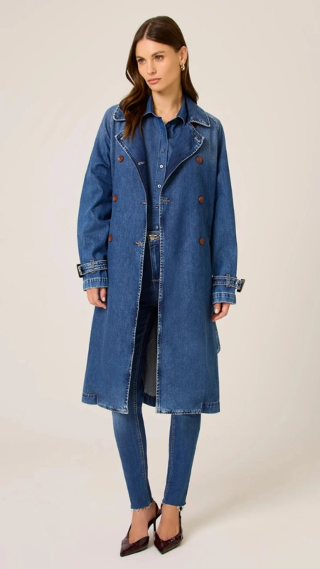 trench coat jeans dudalina