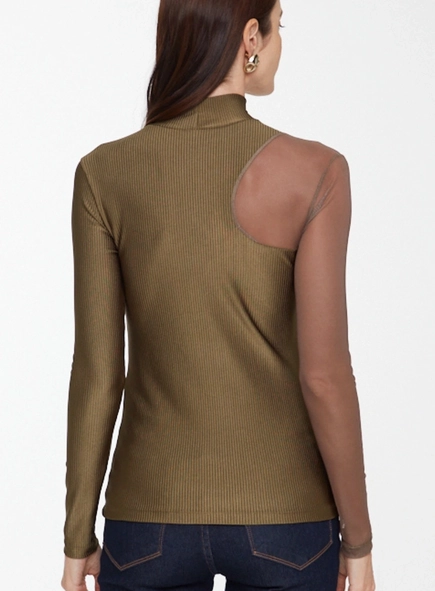 blusa animale jeans ml canelada transparência