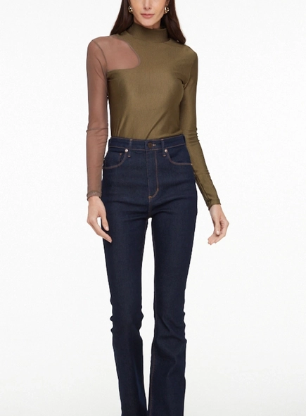 blusa animale jeans ml canelada transparência