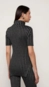 blusa tricot animale jeans gola alta lurex canelado