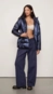 jaqueta animale jeans nylon metalizada
