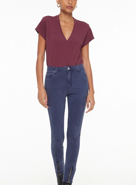 calça sarja skinny basic midi zíper animale jeans