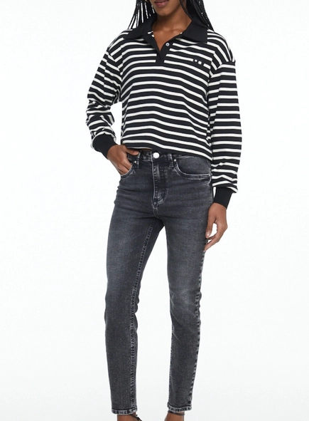 calça jeans skinny basic midi black animale jeans