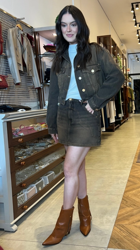 jaqueta jeans basic western animale jeans