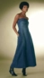 vestido midi jeans animale jeans sem alça lastex