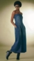 vestido midi jeans animale jeans sem alça lastex
