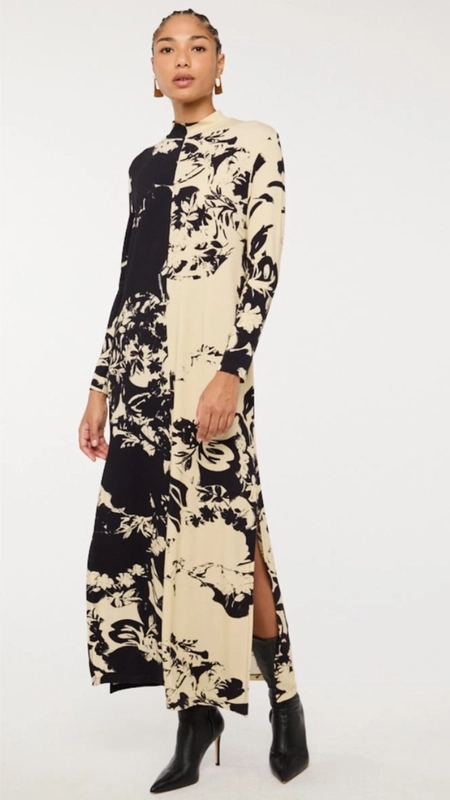 vestido longo ml estampa floral bic