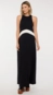 vestido longo animale regatão bicolor