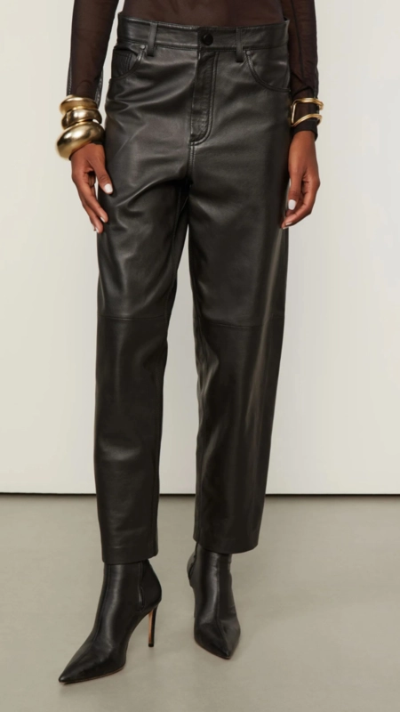 calça de couro animale basic