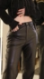 calça de couro animale basic